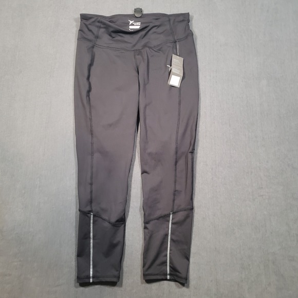 Old Navy Pants - Old Navy‎ Active Leggings Womens Medium Black Go-Dry Compression Reflective